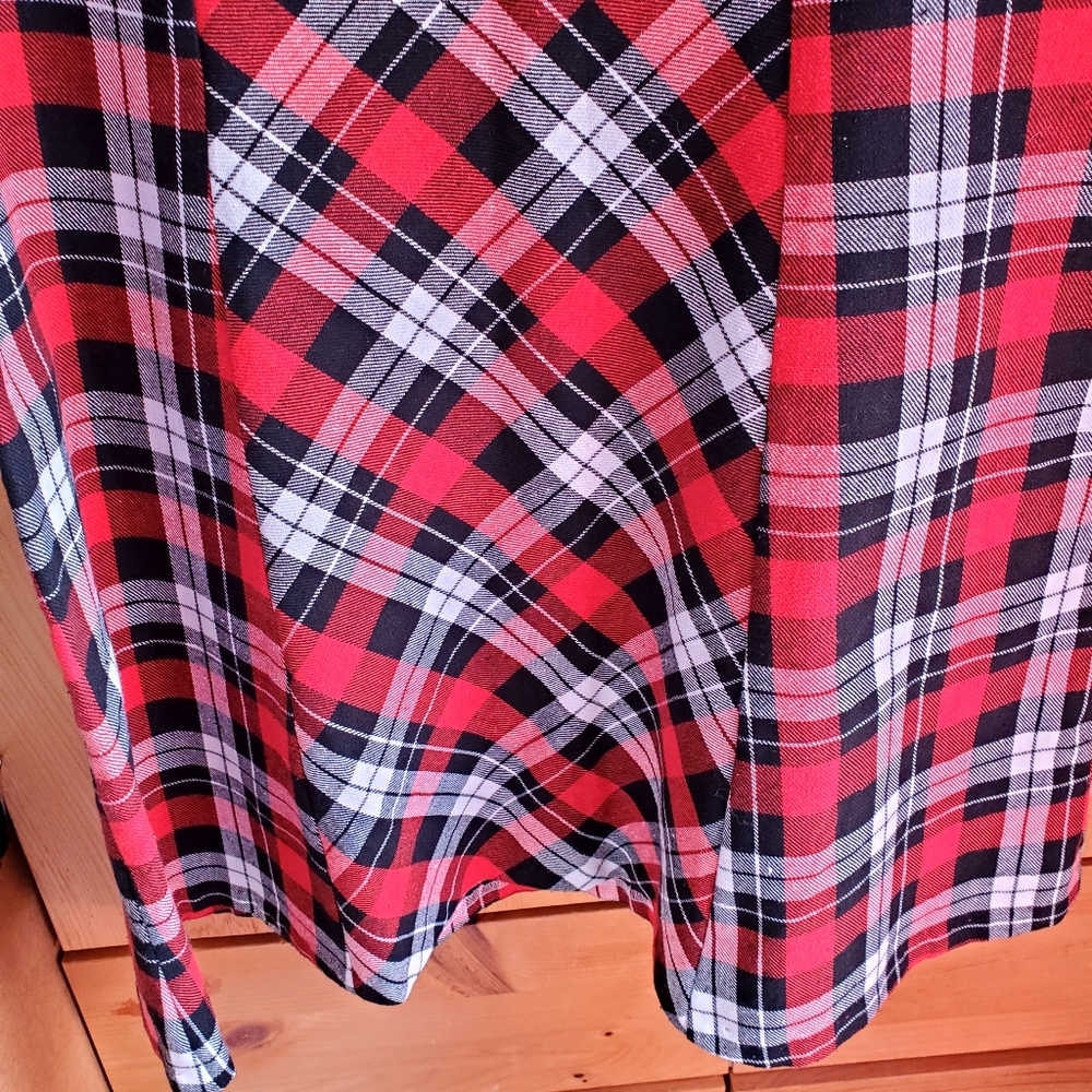 Handmade Red, Black & White Fit & Flare Jumper Size 6 - Picture 2 of 8